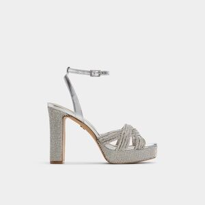 Aldo Silver Platform Heels